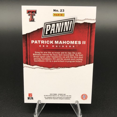 2023 Father's Day Panini Patrick Mahomes II Blue Refractor SP #/50 #23 Chiefs  - Picture 5 of 7