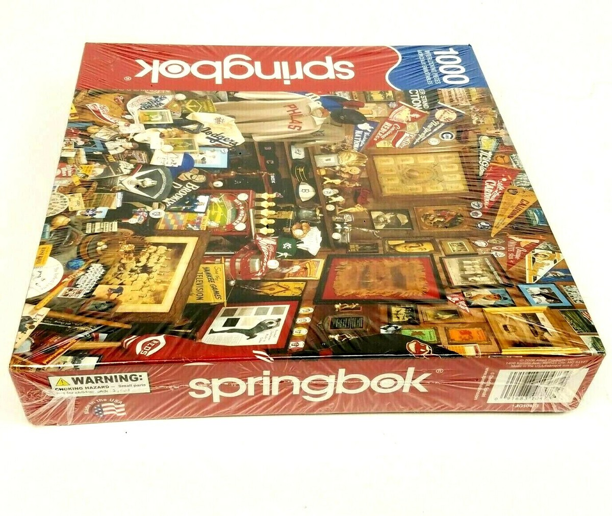 ジグソーパズル Springbok 'Collectors Closet' 1000 Springbok Puzzle 1000 Piece Collector's Closet Baseball NIB