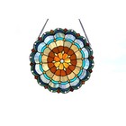 Tiffany-style Stained Glass Window Panel Multi Colors Round 18"   ONE THIS PRICE