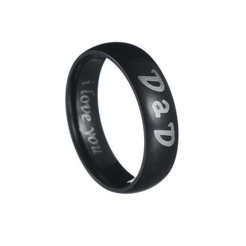 6MM Family Rings I Love YOU Mom Dad Son Daughter Stainless Steel Rings Gifts - Picture 7 of 19