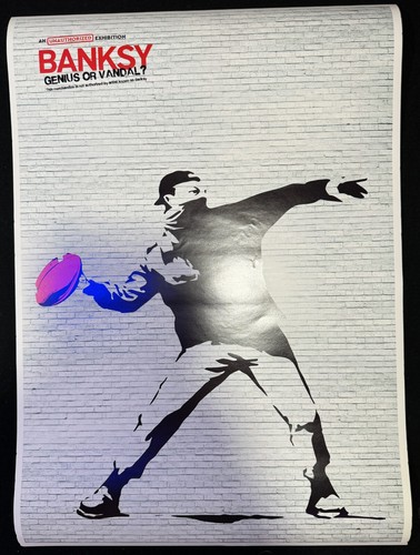 Banksy "Genius Or Vandal?" Exhibition Poster – Rare Collectible, Unopened Tube - Picture 3 of 9