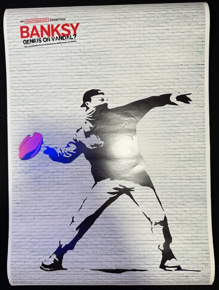 Banksy "Genius Or Vandal?" Exhibition Poster – Rare Collectible, Unopened Tube - Image 3 of 4