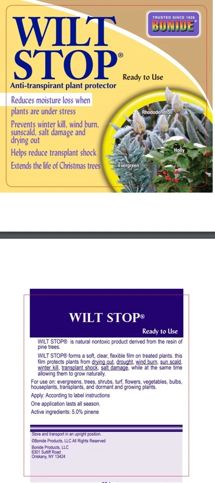 Bonide 099 40 oz Wilt Stop Plant Antitranspirant Moisture Loss Spray - Pack of 3 - Image 3 of 4
