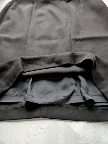 Ralph Lauren Pencil Skirt Womens UK8 W28 Black Wool Smart Office Classic USA Mad - Picture 8 of 11