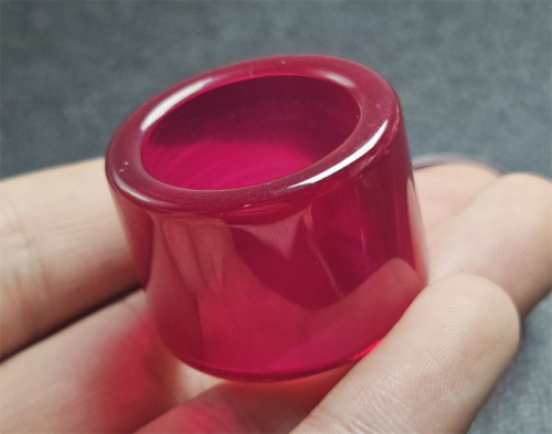 Top quality Red Ruby Ring, Natural Color Lab-Created Ruby Thumb Ring 1Pcs - Picture 2 of 6