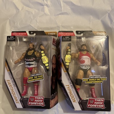 EARTHQUAKE & TYPHOON WWE ELITE THEN NOW FOREVER MATTEL NATURAL DISASTERS RARE