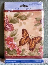 Wallpaper Border VTG NOS Unopened Brewster Decor FX Butterflies Flowers 15' T1 