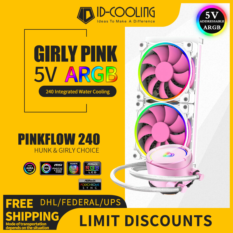 Liquid CPU Cooler Pink 240mm RGB Addressable All-In-One