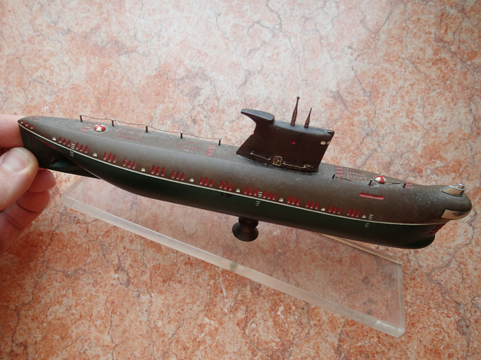 !!! Russia USSR table souvenir Submarine WW2 original 27cm Klasyczny domowy