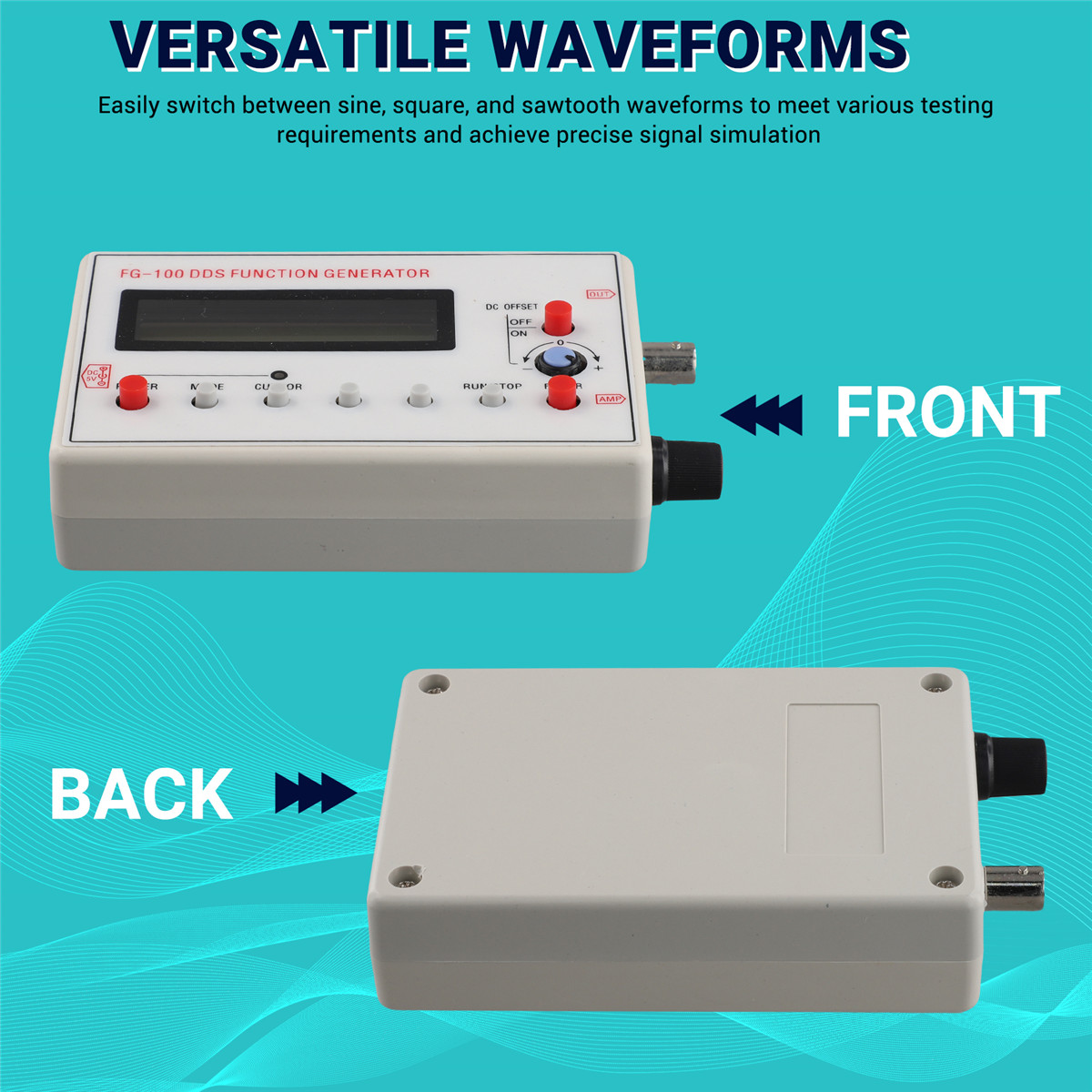 FG100 DDS Function Generator Frequency Counter 0.01Hz 500KHz