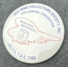 Vtg Red Wing Collectors Society Convention Pin Button MN Pottery 1989