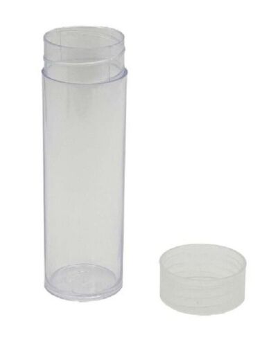 BCW Nickelgröße runde Münzröhrchen mit Schraubverschlüssen durchsichtig Aufbewahrung Menge 20 Angebot - Bild 2 von 6