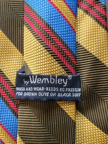 VTG Neck ties -WEMBLEY | 60s 70s MAD MEN | Wemlon | Lot of 4 UNIQUE - Picture 7 of 13
