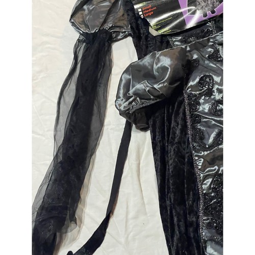 totally ghoul elegant witch costume kids dress hat black lace size large READ us - Picture 5 of 9