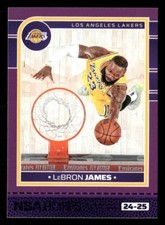 2024-25 Panini NBA Hoops Lebron James Purple #18 Los Angeles Lakers Color Match 