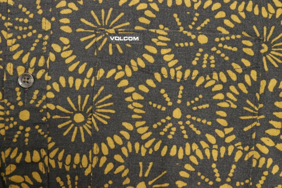 Volcom Stone Button Up Shirt Mens Extra Large Modern Fit All Over Print - Image 3 of 4