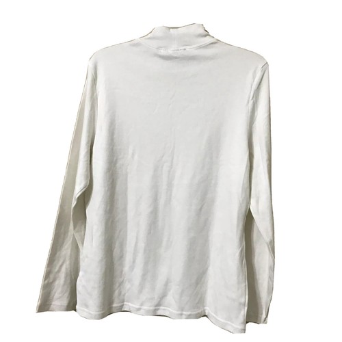 Karen Scott Women's cotton Turtleneck Pullover Sweater, Ivory, Size XL, NWOT - Picture 2 of 6