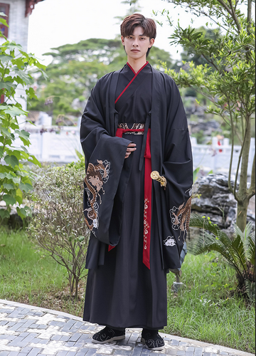 Chinesisches traditionelles Hanfu besticktes Paar Cosplay altes Kostüm für Herren S-5XL - Bild 14 von 27