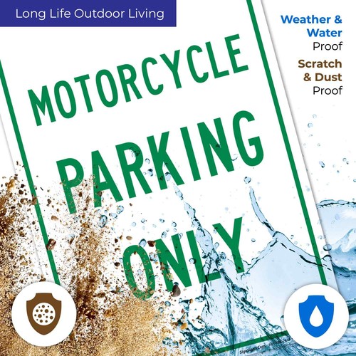 Solo letrero de estacionamiento para motocicletas, - Imagen 22 de 84