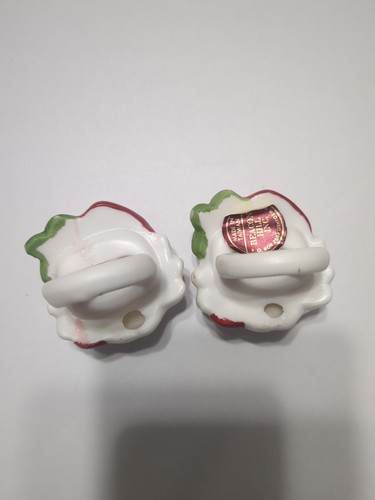 Vintage Beacon Hill Santa Claus Porcelain Napkin Rings Set Of 2 - Picture 5 of 6