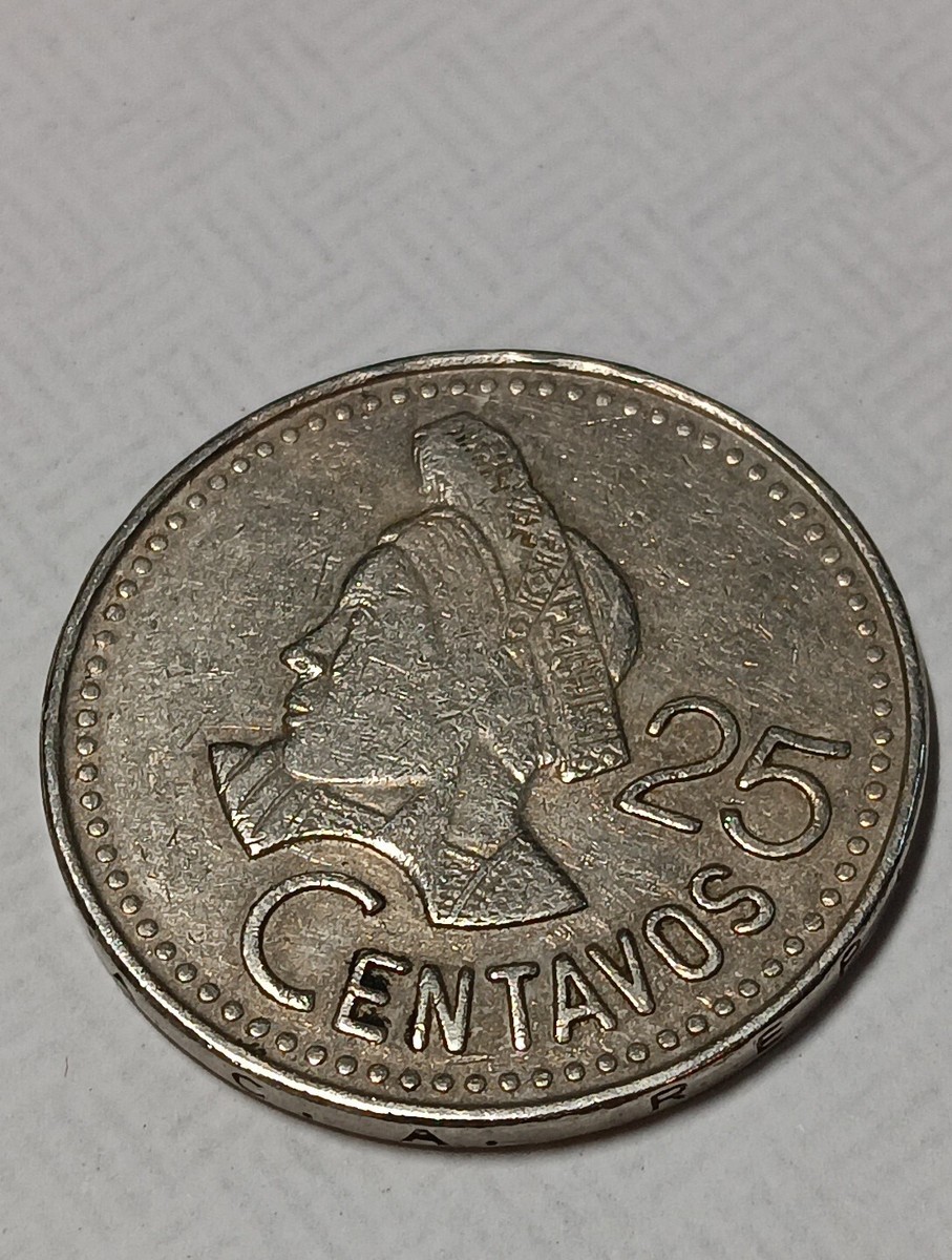 🇬🇹1 987 GUATEMALA 25 CENTAVOS Xf Choice O/629 | eBay