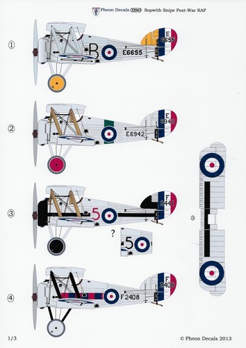 Decals for Sopwith Snipe Post war RAF - Picture 2 of 5