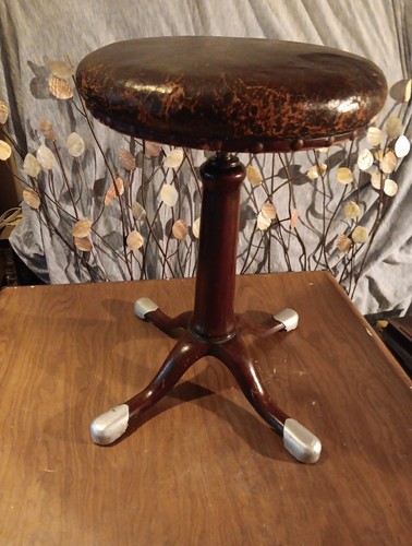 VINTAGE CAST IRON ORGAN/ PIANO/EXAM STOOL GEORGE W. ARCHER ROCHESTER NY PAT 1873 - Picture 9 of 24