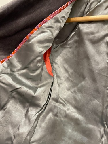 J.CREW Ecole Blazer Jacket Gray with pruple hue Lined Pockets SZ 4 - Picture 3 of 4