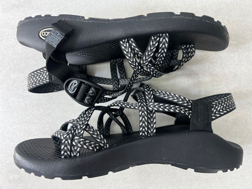 SANDALI DA TREKKING OUTDOOR CHACO ZX2 CLASSIC DONNA 8 NERO BIANCO PUNTA CON CINTURINO - Foto 4 di 8