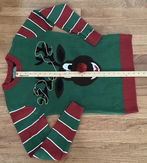 Ugly Christmas Sweater Rudolph The Red Nose Reindeer Size Small (S) Peppermints