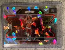 2022 Panini WWE Prizm Queen Zelina Cracked Ice Prizm Parallel #44
