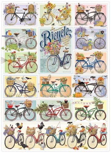 Cobble Hill Bicycles 1000 Piece Jigsaw Puzzle - Picture 1 of 4