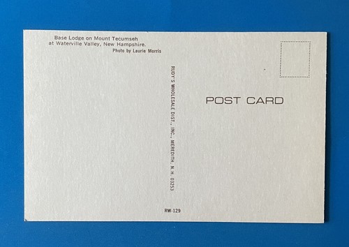 Waterville Valley NH Postcard New Hampshire Snow Ski Base Lodge Mount Tecumseh - Picture 2 of 2