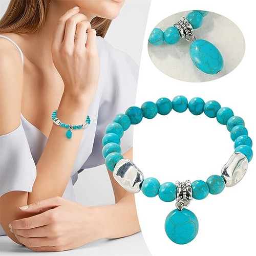 Turquoise Bracelet Adjustable Natural Stone Friendship Bracelets Gift AU Stock - Picture 6 of 15