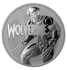 1 OZ 9999 FINE SILVER BU COIN MARVEL SERIES WOLVERINE (In Capsule)