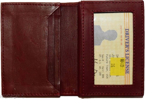 Estuche para tarjetas RFID cuero identificación de tarjetas de crédito de negocios cuero genuino 40 tarjeteros - Imagen 7 de 36