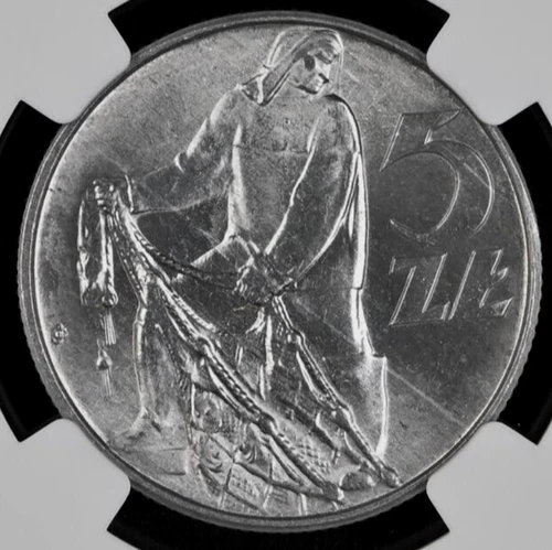 Poland 5 Zloty 1974 NGC MS 65 UNC Aluminum