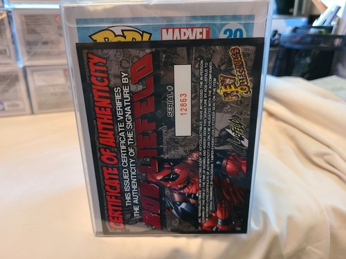 Funko Pop! Figura Vinilo Marvel 20 Deadpool Firmada Nueva Rob Liefeld Certificado de Autenticidad Auténtico - Imagen 4 de 8