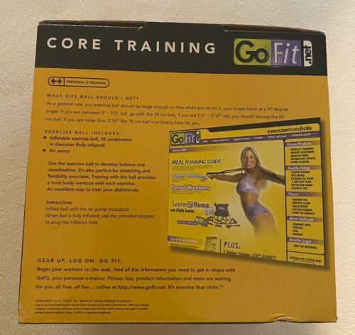 GoFit Stability Exercise Ball +Air Pump 55cm Go Fit Workout Inflatable Gym Ball - Picture 2 of 6