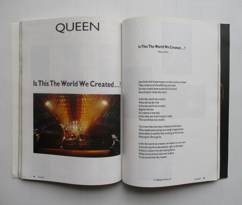 Live Aid Concert Programme Wembley Stadium UK 1985 Queen Freddie Mercury Book Ex - Picture 12 of 14