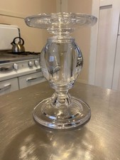 Glass Candle Holder Reversible Holds 3 or 4 Inch Diameter Candles.