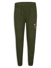 Nike Kids Rough Green Fleece Jogger Pants Drawstring Waist Pockets Size 4 NWT