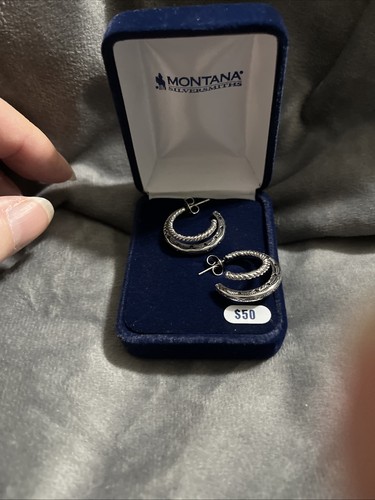 Montana Silversmiths Enchanted Soul Hoop Earrings New - Picture 4 of 8