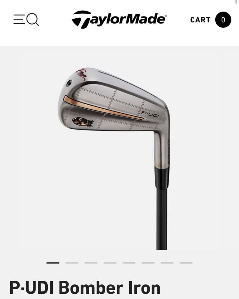TaylorMade P∙UDI Bomber One Iron edição limitada com capa eixo rígido flexível - Imagem 2 de 4