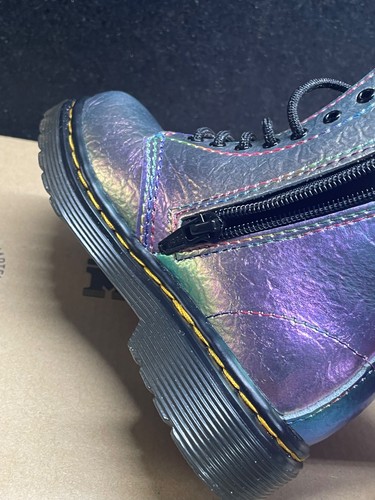 Dr. Martens Rainbow Crinkle Leather Designer Boots Size 7 Youth Child - Picture 11 of 18