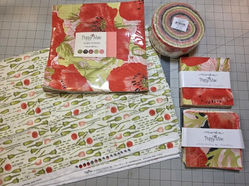 Poppy Mae Robin Pickens Moda Lot Of Precuts Fabric Jelly Charm Layer Yds - product listing photo