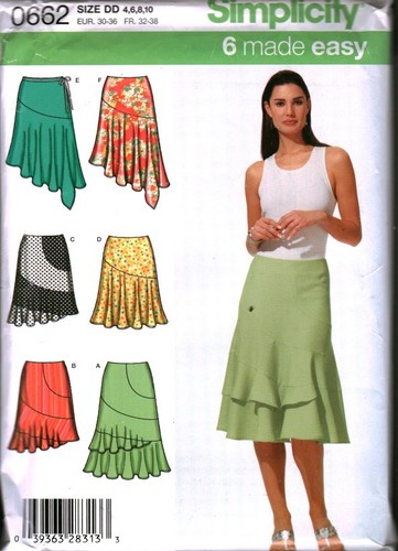 0662 Vintage Simplicity Sewing Pattern Misses Skirts Asymmetrical Hem UNCUT Easy - Picture 1 of 2