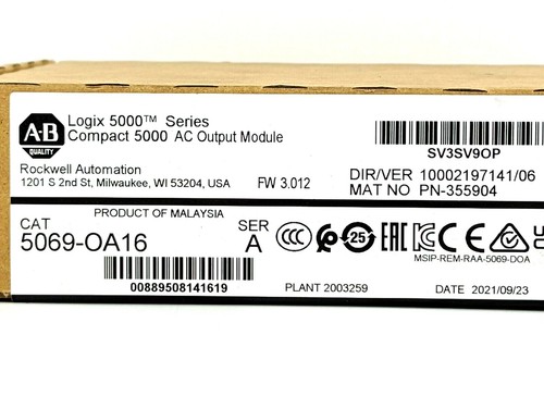 SEALED 2021 Allen Bradley 5069-OA16 /A Compact 5000 AC Output Module 5069OA16 - Picture 3 of 7