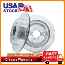 Rear Drilled Brake Disc Rotors Set For Nissan Rogue Juke Leaf Infiniti G35 2004