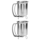  2 Pcs Batter Funnel Dispenser Pancake Bottle Stainless Steel Dispensers
